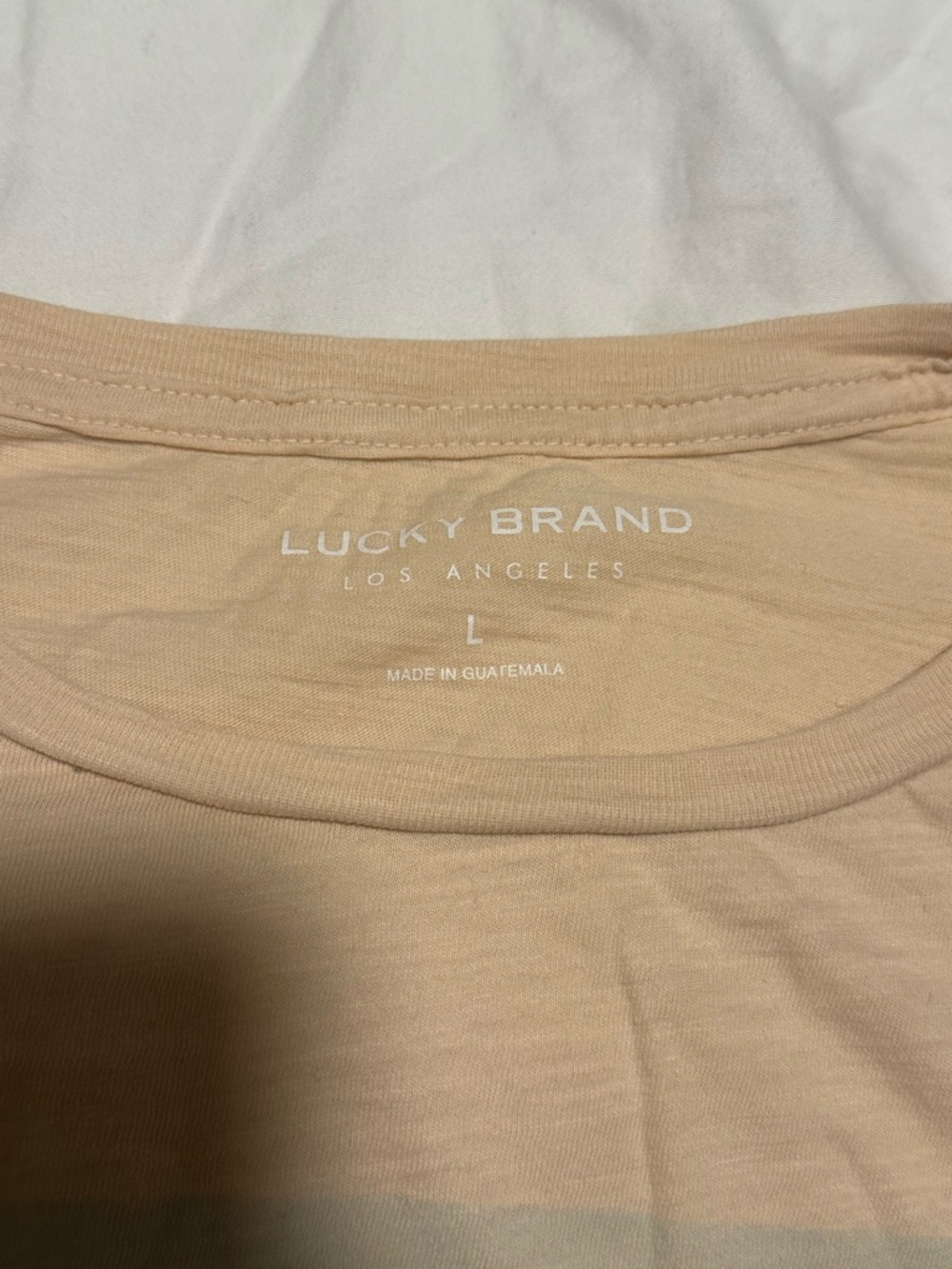 Lucky Brand Beige Short-Sleeve Tee with Orange Floral Graphic - Picture 3 of 3